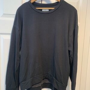 Aerie Black Relaxed Fit Crewneck Sweatshirt